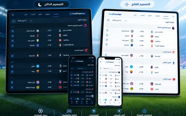 LivePressApi أفضل اضافة API لسحب جدول المباريات تلقائيا لمواقع ووردبريس